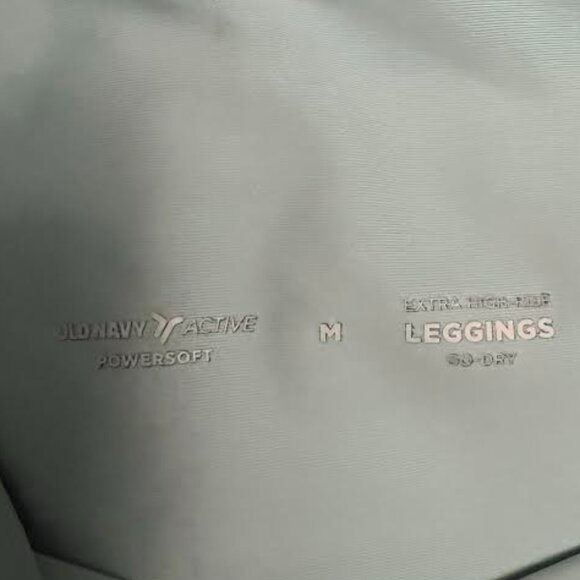 Old Navy Active Powersoft Extra High-Rise Leggings Go-Dry - Mint Green / Size: M - Picture 3 of 5